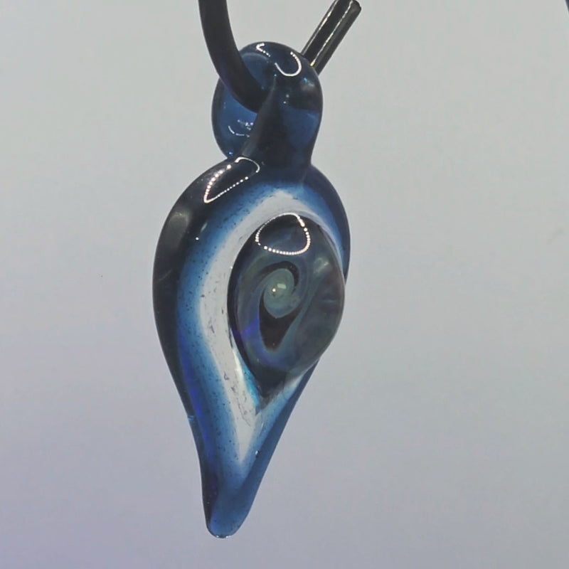 Abyssal Spiral Pendant – Purple-Amber Core