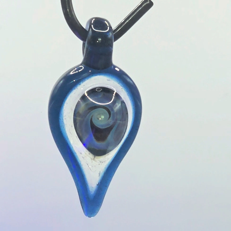 Abyssal Spiral Pendant – Purple-Amber Core