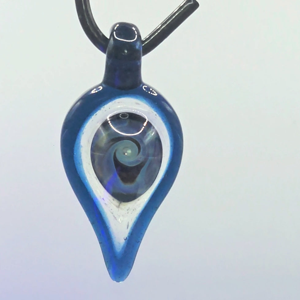 Abyssal Spiral Pendant – Purple-Amber Core