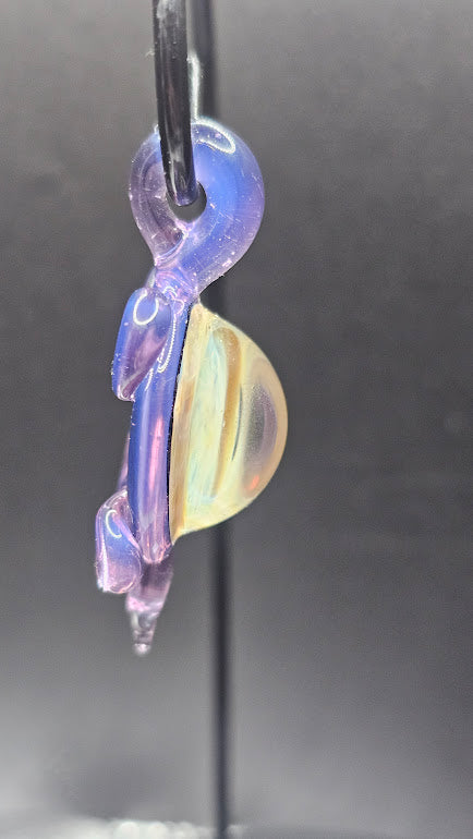 Aetherback Turtle – Nebula Core Fumed Glass Pendant